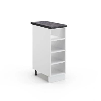 Afbeelding van Vicco Keuken etagère &quot;Fame Line&quot;, wit/ wit, 30 cm, PT antraciet