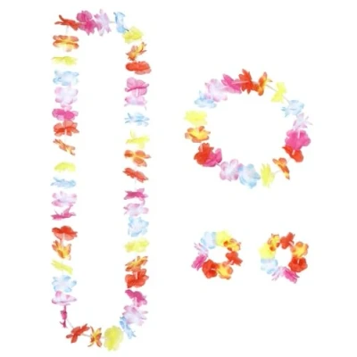 Afbeelding van WIDMANN Multicolor hawaii set voor volwassenen Accessoires &gt; Supporter Kit