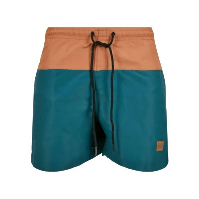 Afbeelding van Urban Classics Block Zwemshorts, Heren, Maat: Medium, Teal toffee