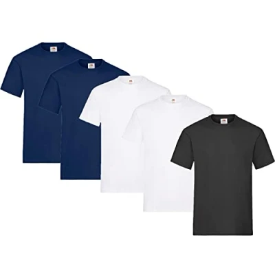 Afbeelding van Fruit of the Loom Set van 5 T shirts voor heren