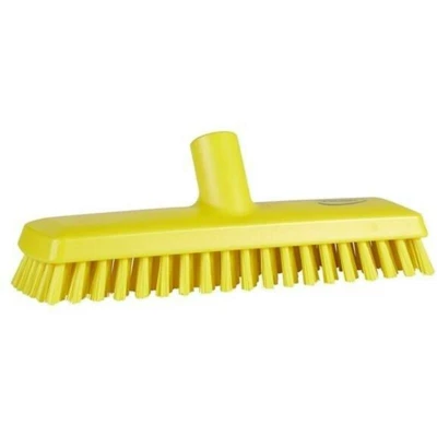 Image de VIKAN 70416 brosse à récurer avec alimentation en eau, 270 mm, polyester, extra dur, jaune 7041/6