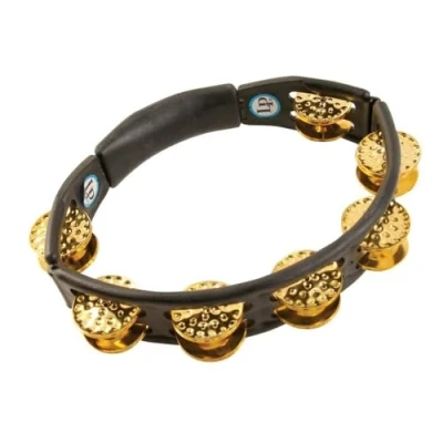 Afbeelding van Latin Percussion LP174 Cyclops Dimpled Handheld Tambourine Brass Black