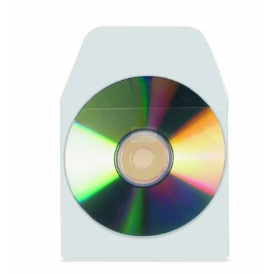 Afbeelding van Cd/dvd hoes 3L 127x127mm met klep zelfklevend transparant