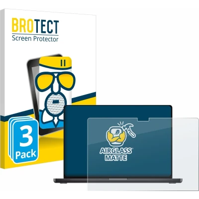 Afbeelding van BROTECT Screenprotector voor Apple MacBook Pro 16&quot; 2024 M4 Folie Beschermfolie Beschermglas matte (3 Stuks)