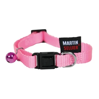 Afbeelding van Martin Sellier Kattenhalsband Nylon Uni Roze 13 MMX20 30 CM