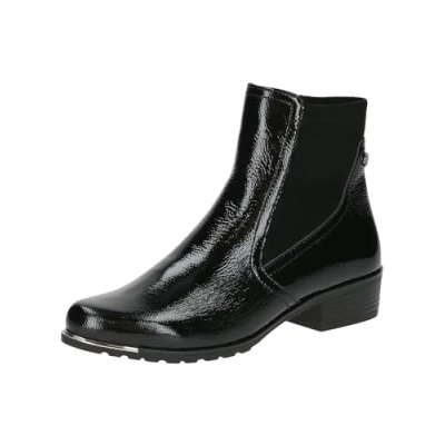 Afbeelding van Caprice Elegante Korte laarzen, Dames, Maat: 36, Black naplak Leer en textiel