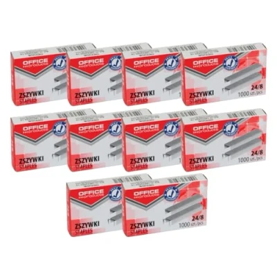 Afbeelding van Office Products 18072429 19 handmatige nietjes standaard verzinkt zilver 24/8 10.000 stuks