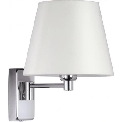Afbeelding van Quick 12V chromen LED Wandlamp ISABELLE 18 30 met Linnen Kap
