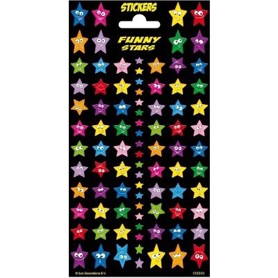 Afbeelding van Funny Products Stickervel Stars Junior Papier 88 Stuks