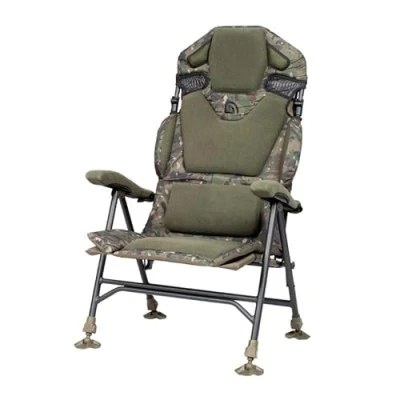 Afbeelding van Trakker Levelite Longback Recliner Camo Visstoel