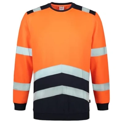 Afbeelding van Tricorp 303004 Sweater High Vis Bicolor Fluo Oranje/Inkt