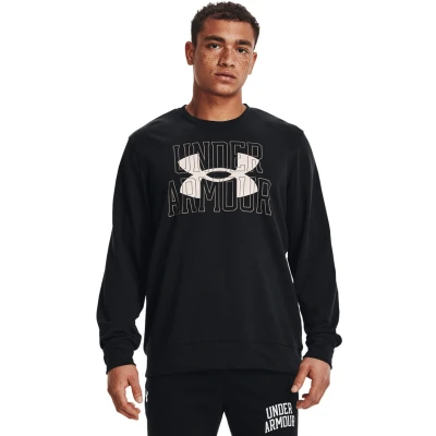 Afbeelding van Under Armour Rivaliserende Terry Logo Crew Zwart / Onyx Wit