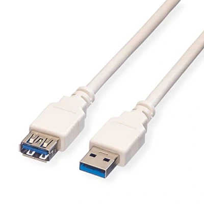 Afbeelding van VALUE USB 3.2 Gen 1 Kabel, type A A, M/F, wit, 0,8 m