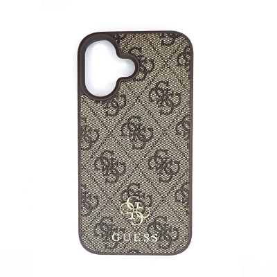 Afbeelding van Guess iPhone 16 Backcover hoesje Magsafe PU 4G Bruin