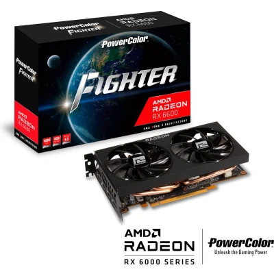 Afbeelding van Powercolor AMD Radeon RX 6600 Videokaart Fighter 8 GB GDDR6 RAM PCIe x16 PCI Express, HDMI, DisplayPort