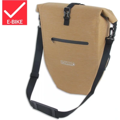 Afbeelding van Lynx Fietstas enkel tpu 28l bruin waterdicht e bike hayes