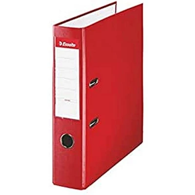 Afbeelding van ESSELTE 42301 Archivador de palanca plástico forrado con rado, ojete y cantonera Folio. Lomo 75 mm kleurrojo