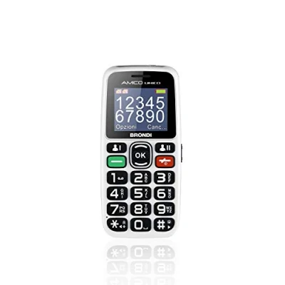 Image de Brondi Amico Unico Téléphone de service double SIM / Internal Memory 32 Mo microSD slot blanc
