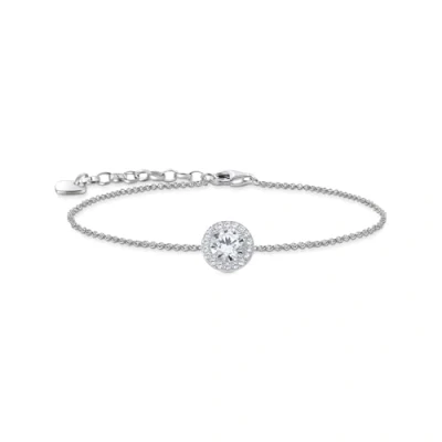 Afbeelding van THOMAS SABO A2166 051 14 L19V Bedelarmband voor dames, gerecycled 925 zilver, witte stenen, 16 19 cm, L19V, zirkonia, Sterling kubische Kubieke zirkonia