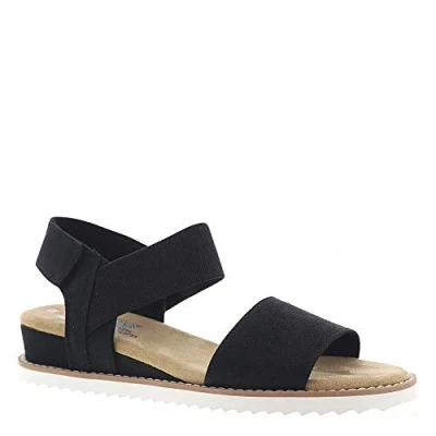 Afbeelding van Skechers Desert KISS Sandalen met sleehak black, Dames, Maat: 39.5, Black Textiel