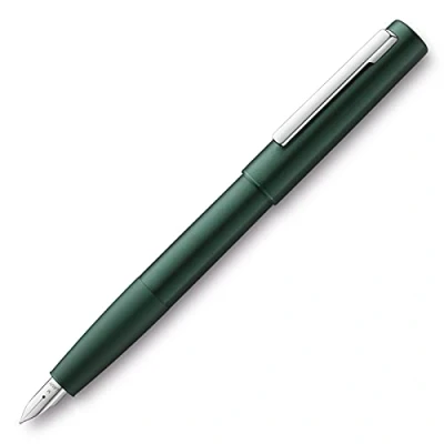 Afbeelding van LAMY aion 077 Moderne vulpen in de kleur donkergroen naadloze aluminium gestempelde behuizing geborsteld oppervlak draaibaar EF kaliber