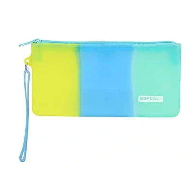 Afbeelding van Schoolpennenzak Safta Blauw Groen Geel (21 x 10.5 2 cm)