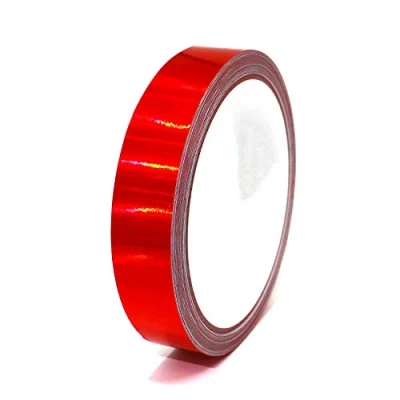 Afbeelding van Finest Folia Sierstrip, zelfklevend, voor knutselen, meubels, auto, motorfiets, modelbouw, 10 m, hologram, rood, mm breed