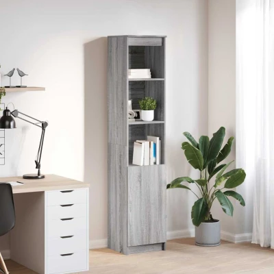 Afbeelding van vidaXL Hoge kast 37,5x35x180 cm spaanplaat grijs sonoma