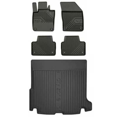 Afbeelding van MOTOS Rubberen automatten en kofferbakmatten kit voor Volvo V60 II sinds 2018 Verbeter uw reiscomfort met 3D anti slip All weather vloermatten, p
