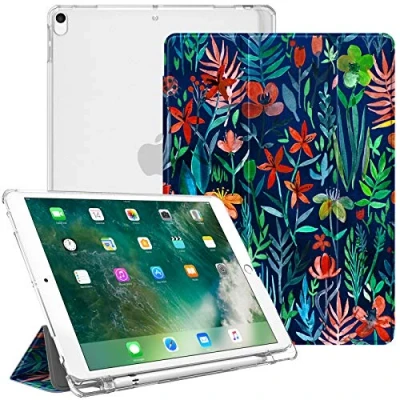 Afbeelding van FINTIE beschermhoes voor iPad Air 3 2019 / Pro 10,5 2017, transparante met penhouder, automatische slaap/wake functie, jungle nacht