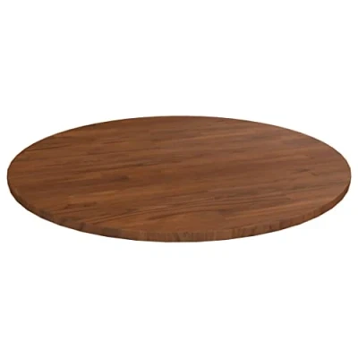 Afbeelding van vidaXL Rond tafelblad donkerbruin Ø 70 x 1,5 cm massief eiken behandeld
