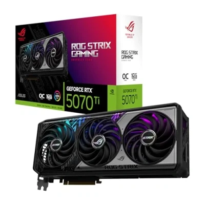 Afbeelding van ASUS NVIDIA GeForce RTX 5070 Ti ROG STRIX O16G GAMING Videokaart 16GB GDDR7 PCIe 5.0 2x HDMI 2.1b 3x DisplayPort 2.1a