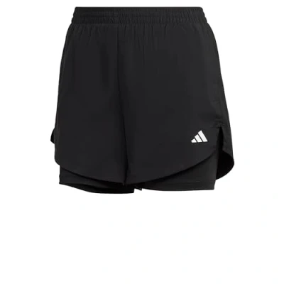 Image de adidas Femme AEROREADY Made for Training Minimal Two in One Shorts, Black/White, XS