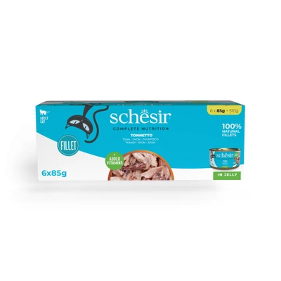 Afbeelding van 24x85g Natural Tonijn Schesir Kattenvoer
