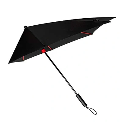 Afbeelding van STORMaxi Stormparaplu, aerodynamisch, winddicht, bestand tegen wind tot 150 km/u, Rood frame, groot, stokparaplu, Stokparaplu