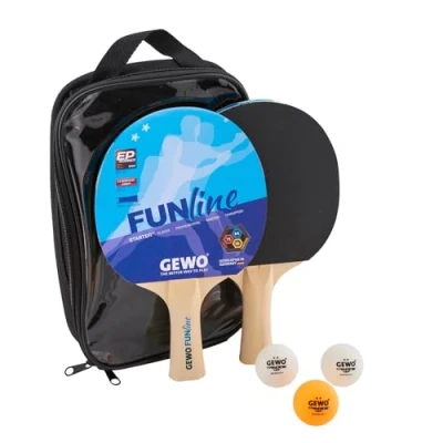 Afbeelding van Gewo Tafeltennisset Double Fun 2 Bats + 3 Ballen