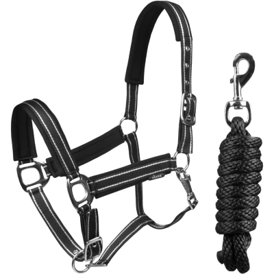 Afbeelding van Horka Halsterset Deluxe Zwart/Zilver Cob