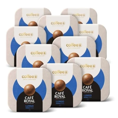 Image de 90 Coffee Balls Lungo Boules de Café haut gamme 100% compostable Spécialement conçues pour l&#039;utilisation la machine à CoffeB by Royal