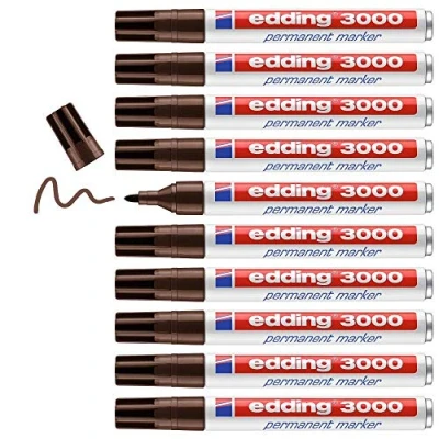 Afbeelding van Viltstift edding 3000 rond 1.5 3mm donkerbruin