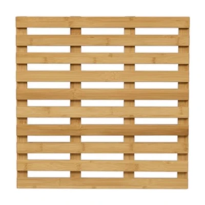 Afbeelding van Relaxdays badmat bamboe 50 x cm antislip rubberen voetjes sneldrogend