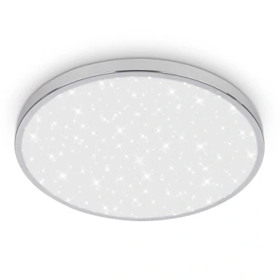 Afbeelding van BRILONER Tak LED Badkamer Plafondlamp badkamerverlichting spatwaterdicht sterrenhemel effect neutraal wit licht Ø33 cm