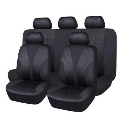 Afbeelding van Flying Banner Autostoelhoezen Volledige Cover Universele pasvorm Auto Truck SUV Van Hot Stamp Ademend Achterbank Split Polyester Stof (Volledige Set Lage Rug Stof, Zwart Zwart)