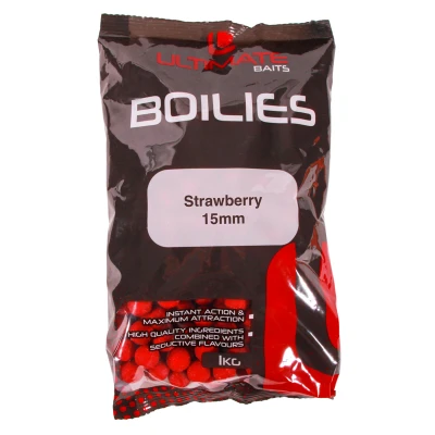 Afbeelding van Ultimate Baits Strawberry 15mm 1kg Boilies