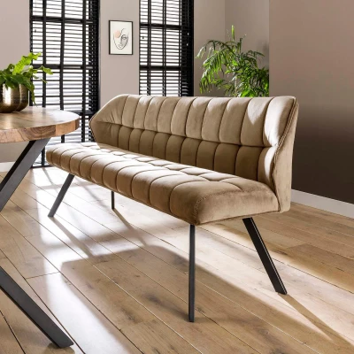 Afbeelding van Ramon eetkamerbank 180 cm velvet champagne
