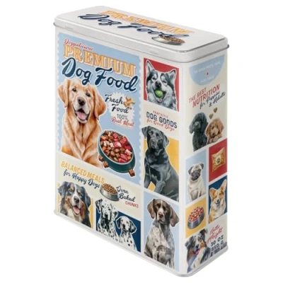 Afbeelding van Nostalgic Art Retro XL 4L Premium Dog Food voorraaddoos cadeau idee voor hondenbezitters, opbergdoos droogvoer, vintage design