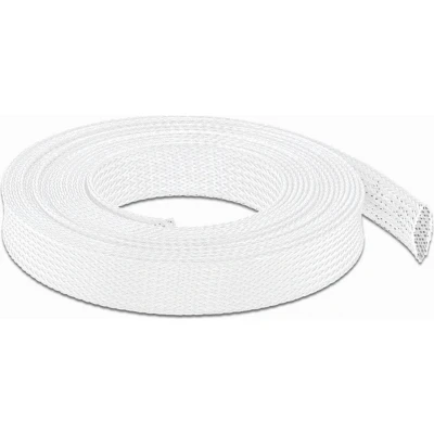 Afbeelding van Gevlochten mouw rekbare 10 m x 19 mm wit