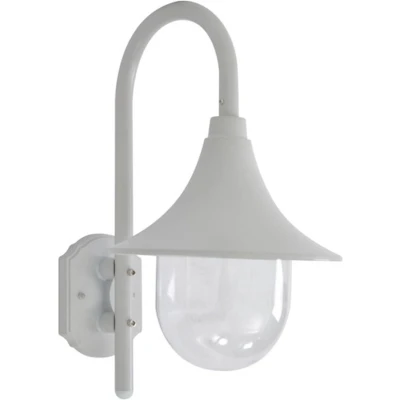 Afbeelding van Tuin wandlamp E27 42 cm aluminium wit
