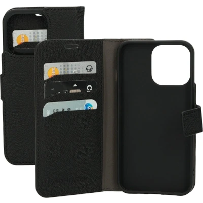 Afbeelding van Mobiparts Saffiano Wallet Case Apple iPhone 13 Pro Black
