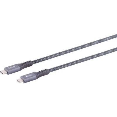 Afbeelding van S/CONN 13 67150 USB kabel USB4 Gen 2x2 1,5 m C Grijs