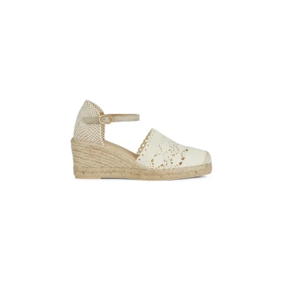Afbeelding van Geox D Gelsa Plateaupumps, Dames, Maat: 41, Light taupe Leer en textiel